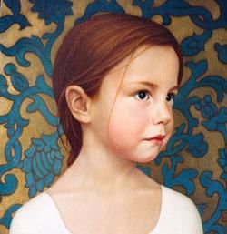 Malerei mit dem Titel "Petekind 2" von Ellen De Groot, Original-Kunstwerk, Öl