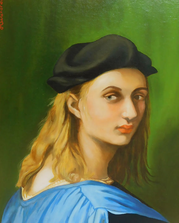 Painting titled "Portrait de Binto A…" by Helenardo, Original Artwork, Acrylic