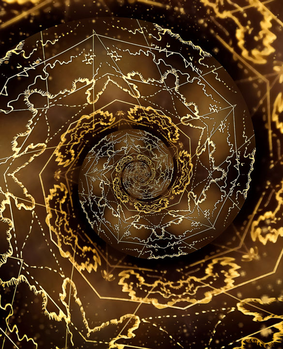 Цифровое искусство под названием "Map of life" - Helena Vintergreen, Подлинное произведение искусства, Цифровая живопись