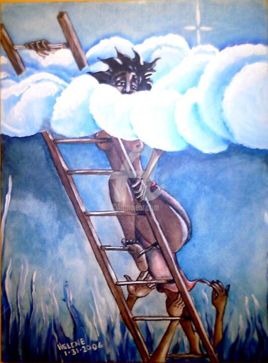 Painting titled "the escape" by Helene, Original Artwork