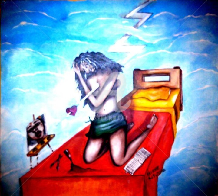 Painting titled "dreams or reality?" by Helene, Original Artwork