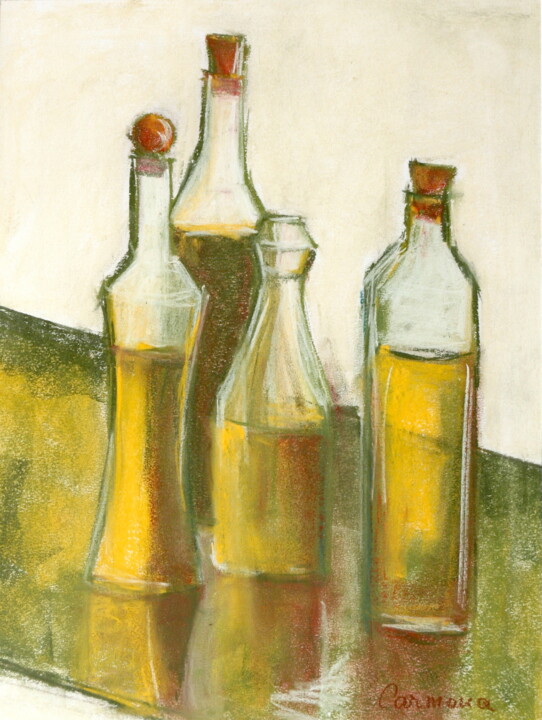 Drawing titled "transparencies" by Hélène Carmona, Original Artwork, Pastel