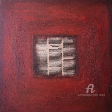 Peinture intitulée "Rouge" par Hélène Mongin, Œuvre d'art originale, Huile