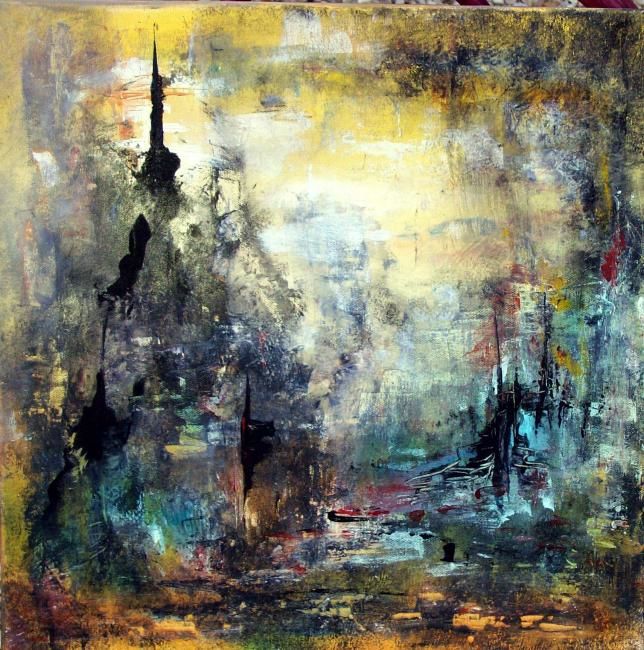 Peinture intitulée "Mysterious" par Helene Rousselot, Œuvre d'art originale