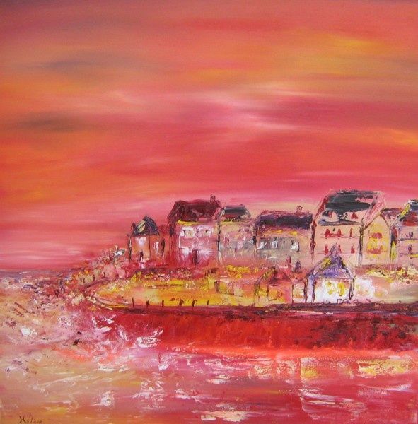 Painting titled "Normandie" by Helene Rousselot, Original Artwork