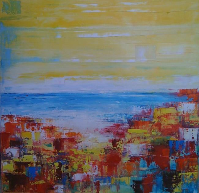 Painting titled "All the way" by Helene Rousselot, Original Artwork