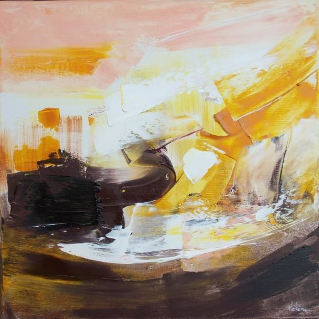 Painting titled "Ouragan" by Helene Rousselot, Original Artwork
