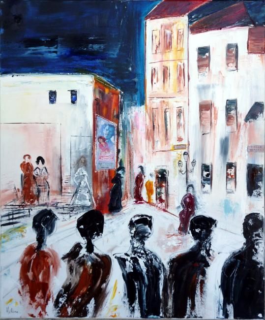 Painting titled "matrimonio allitali…" by Helene Rousselot, Original Artwork