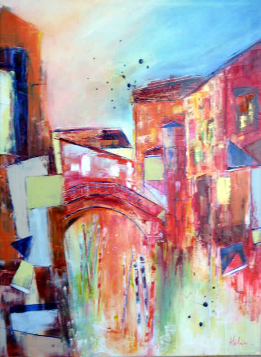 Painting titled "venise-is-beautiful…" by Helene Rousselot, Original Artwork