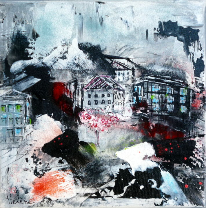 Painting titled "domaine-des-3-valle…" by Helene Rousselot, Original Artwork