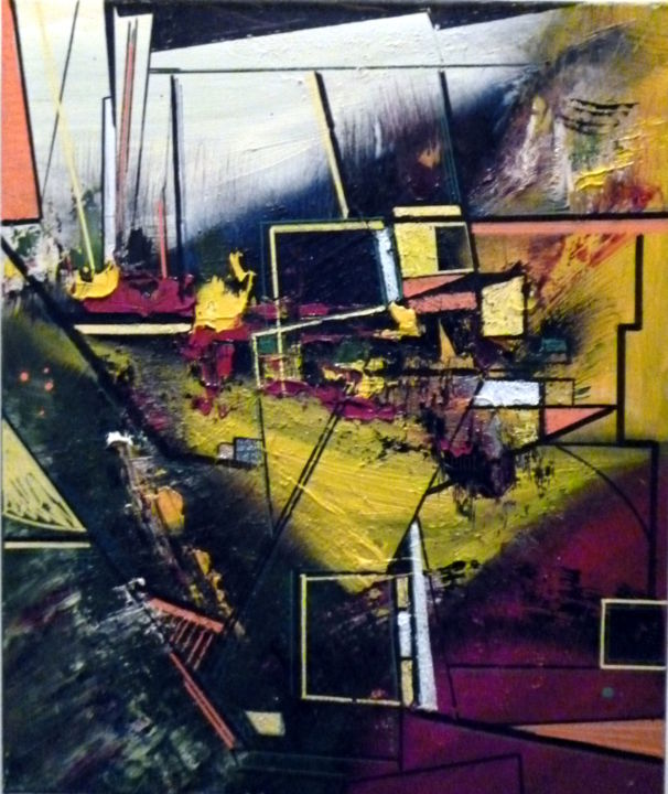 Painting titled "destination-hors-sa…" by Helene Rousselot, Original Artwork
