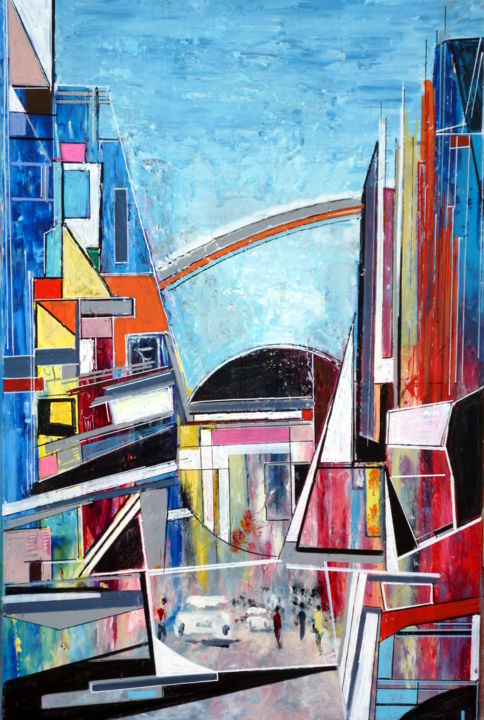 Peinture intitulée "Shanghai.jpg" par Helene Rousselot, Œuvre d'art originale