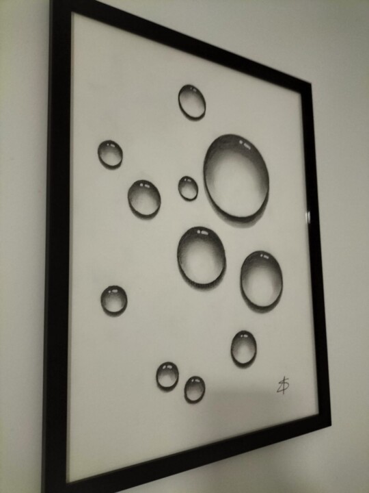 Disegno intitolato "bubble 4" da Helene Sommer, Opera d'arte originale, Matita