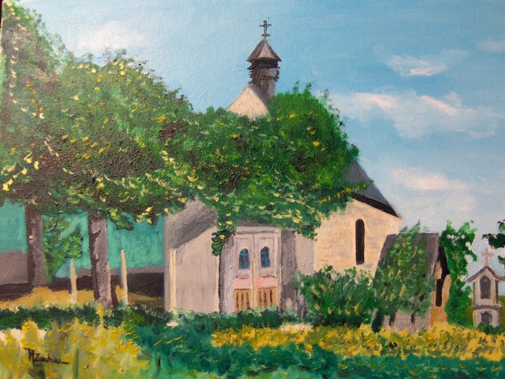 Peinture intitulée "la-petite-chapelle.…" par Auralise, Œuvre d'art originale