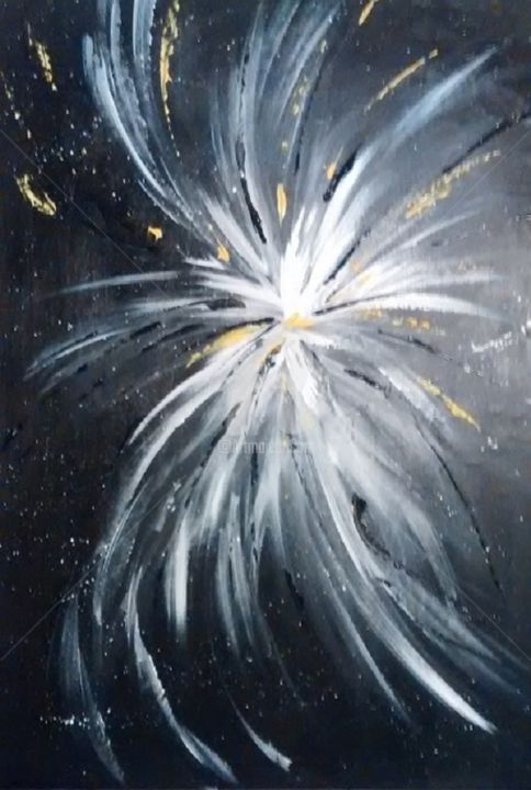 Painting titled "feux-de-bengale.jpg" by Hélène Fortier, Original Artwork, Acrylic