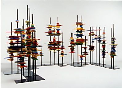 Skulptur mit dem Titel "de vie en ville" von Hélène Picardi, Original-Kunstwerk, Metalle
