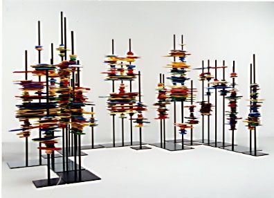 Sculpture titled "de vie en ville" by Hélène Picardi, Original Artwork, Metals