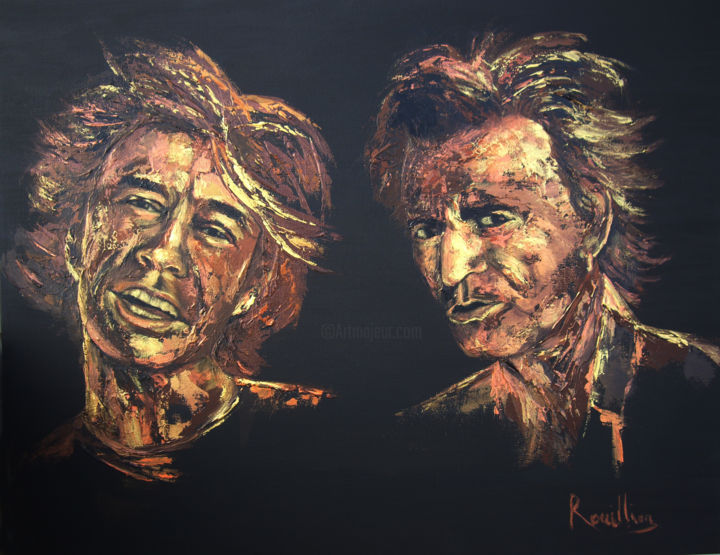 "Mick Jagger - Keith…" başlıklı Tablo Helene Rouillier tarafından, Orijinal sanat, Akrilik
