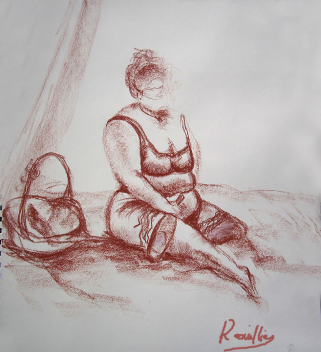 Drawing titled "PICK NICK" by Helene Rouillier, Original Artwork, Pastel