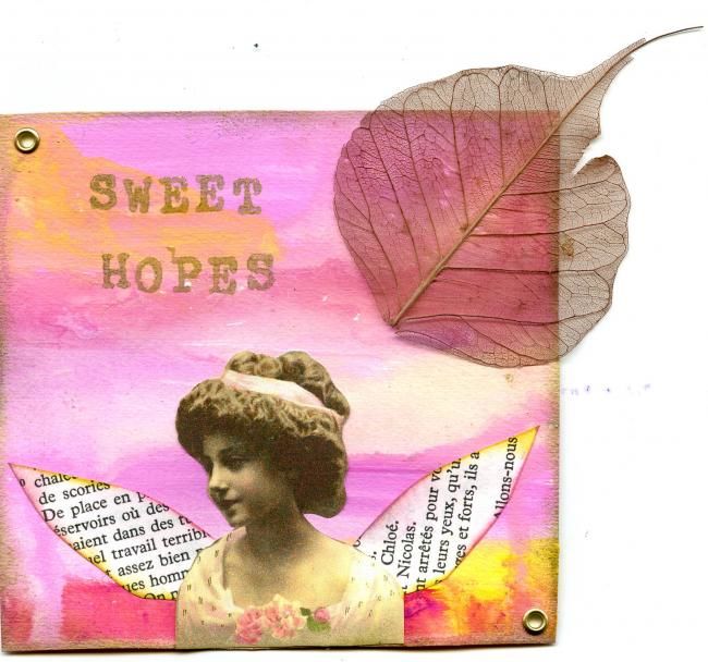 Collages titled "sweet hopes" by La Fée Antique, Original Artwork