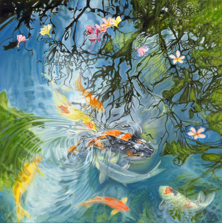 Painting titled "No Ordinary Day" by Helen Mitra, Original Art, Oil