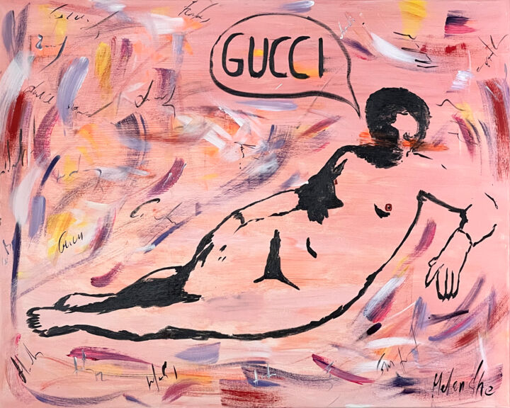 Картина под названием "GUCCI DREAMS" - Helen She, Подлинное произведение искусства, Акрил