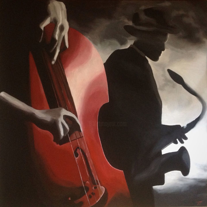 Peinture intitulée "Jazz" par Helia Tayebi, Œuvre d'art originale, Acrylique