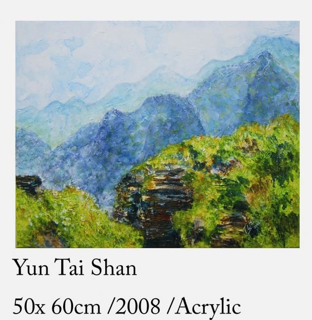Malerei mit dem Titel "Mountain Series" von Helios Chan, Original-Kunstwerk