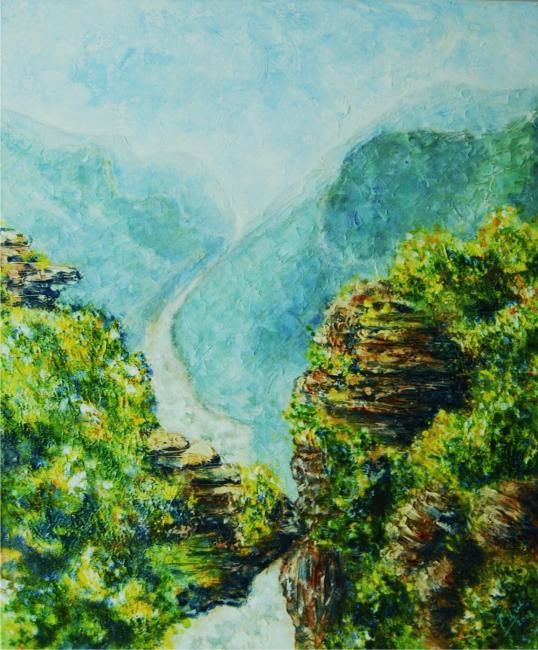 Painting titled "Mountain Series" by Helios Chan, Original Artwork