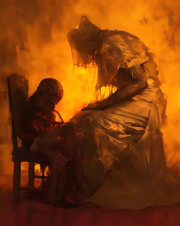 Digital Arts titled "Mama" by Hell Imagery, Original Artwork, AI generated image