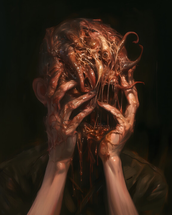 Arts numériques intitulée "Faceless" par Hell Imagery, Œuvre d'art originale, Image générée par l'IA