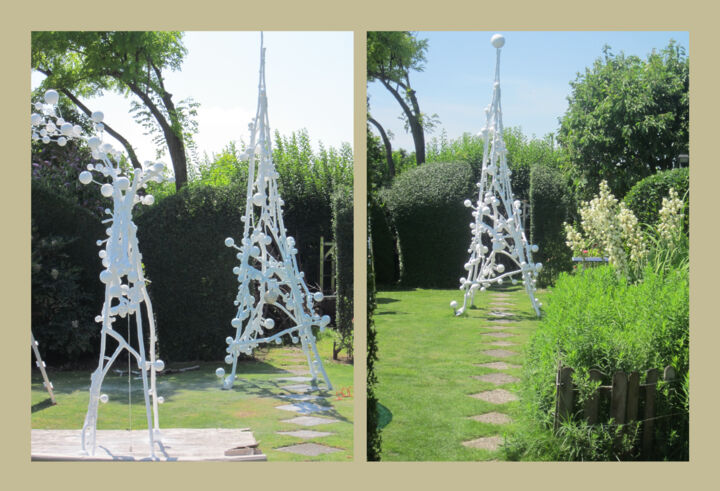 Escultura intitulada "Obelisk 4" por Helmut Hoedlmozer, Obras de arte originais, Metais