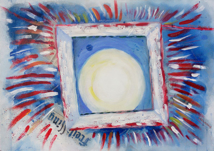 Collagen mit dem Titel "mercy-freedom.jpg" von Helmut Okroy, Original-Kunstwerk