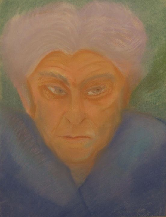 Painting titled "врач психиатор Матв…" by Moshe Hemain, Original Artwork, Pastel