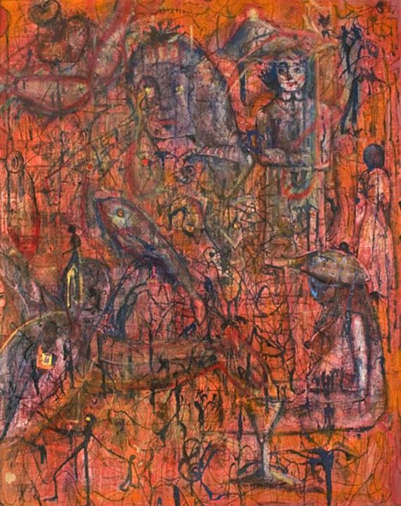 Malerei mit dem Titel "Life Is Complicated" von Hengameh Abedin, Original-Kunstwerk, Acryl