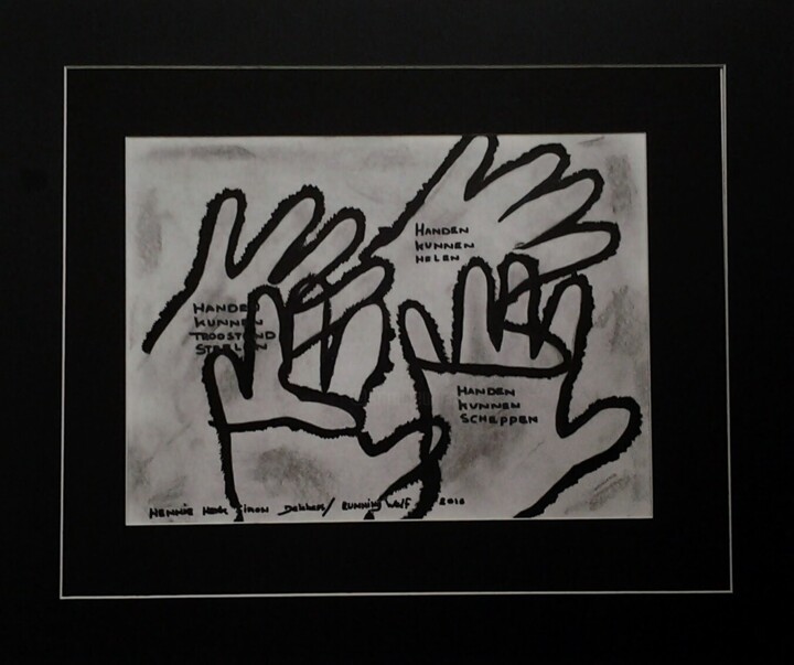 Drawing titled "Handen..." by Henk Dekkers, Original Artwork, Ink