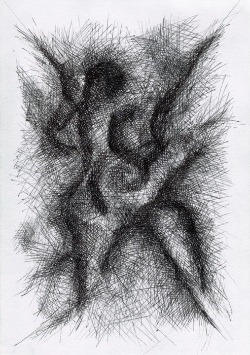 Desenho intitulada "Sans titre" por Hennel, Obras de arte originais, Canetac de aerossol