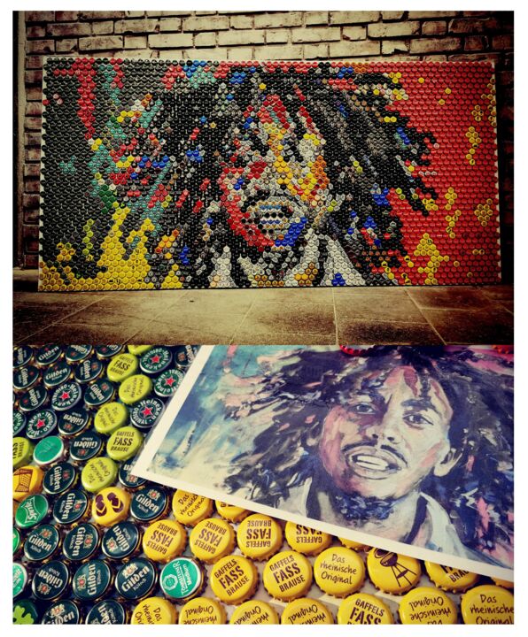 Bob Marley, コラージュ Henning Leuschnerによって Artmajeur