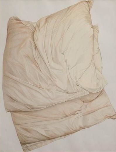 Dibujo titulada "2 Kussens/2 Pillows" por Henny Adank, Obra de arte original