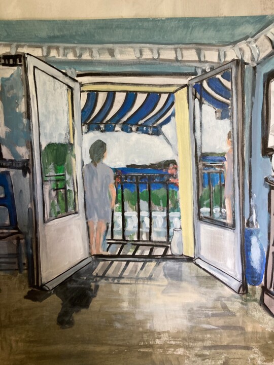 Peinture intitulée "Fenêtre ouverte ver…" par Hénohut De Zhéry, Œuvre d'art originale, Acrylique