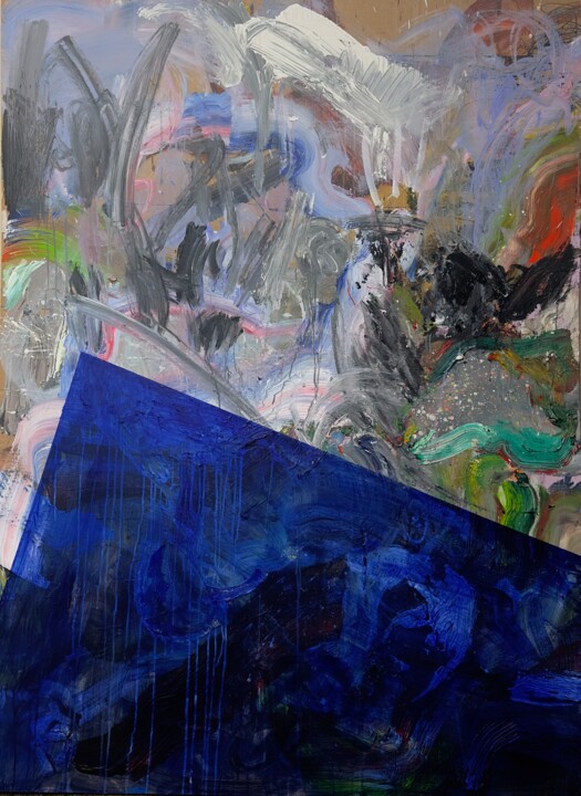 Malerei mit dem Titel "Submerged" von Henok Getachew Woldegebreal, Original-Kunstwerk, Acryl Auf Andere starre Platte montie…