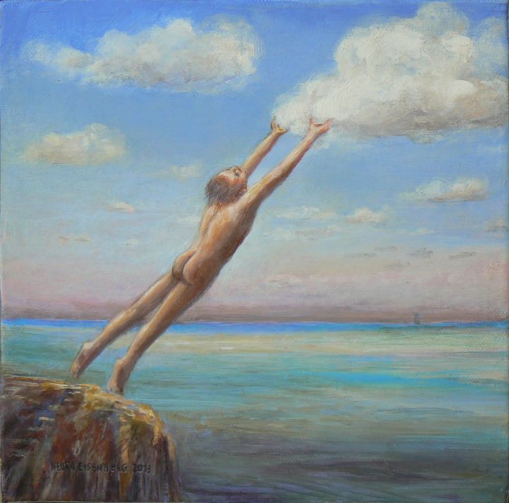 Картина под названием "Aspiration" - Henri Eisenberg, Подлинное произведение искусства, Акрил Установлен на Деревянная рама…