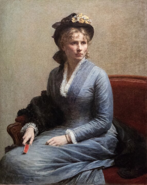 Painting titled "Charlotte Dubourg" by Henri Fantin-Latour, Original Artwork, Oil