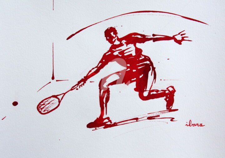 Dessin intitulée "Squash N°3" par Henri Ibara, Œuvre d'art originale, Encre