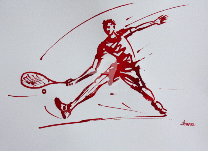 Drawing titled "Squash N°5" by Henri Ibara, Original Artwork, Ink