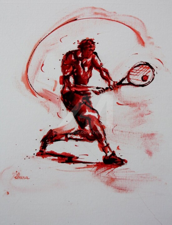 Painting titled "tennis-n-18-peintur…" by Henri Ibara, Original Artwork, Acrylic