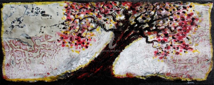 Schilderij getiteld "esprit-de-l-arbre-n…" door Henri Ibara, Origineel Kunstwerk, Acryl