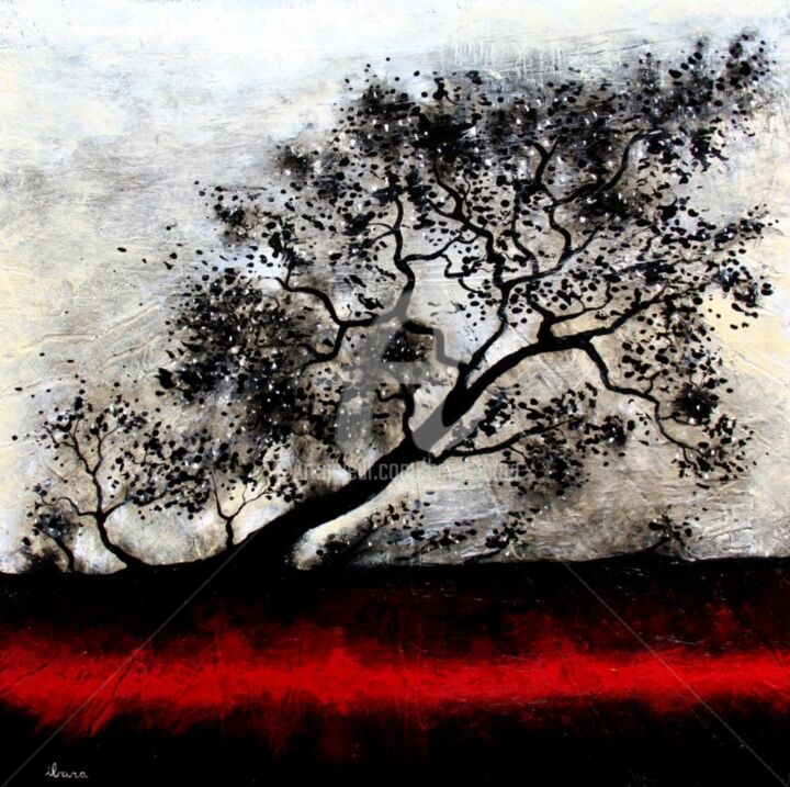 Pintura titulada "esprit-de-l-arbre-n…" por Henri Ibara, Obra de arte original, Acrílico