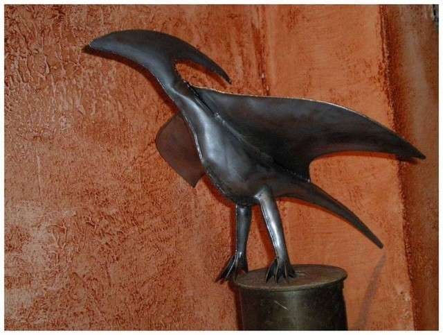 Sculpture titled "N°12 - Oiseau Préhi…" by Henri Iglesis, Original Artwork, Metals