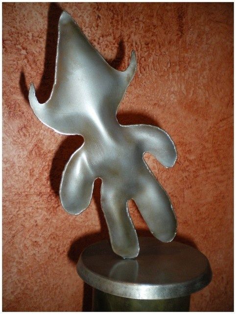 Sculpture titled "N°13 - Feu follet" by Henri Iglesis, Original Artwork, Metals